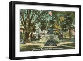 Memorial Gun, Stamford, Connecticut-null-Framed Art Print