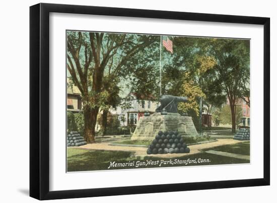 Memorial Gun, Stamford, Connecticut-null-Framed Art Print