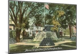 Memorial Gun, Stamford, Connecticut-null-Mounted Art Print