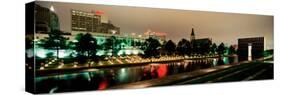 Memorial Lit Up at Dusk, Oklahoma City National Memorial, Alfred P. Murrah Federal Building-null-Stretched Canvas