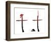Memorial of graves on cemeteries in France and Belgium from World War One-Neale Osborne-Framed Giclee Print