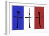 Memorial of graves on cemeteries in France and Belgium from World War One-Neale Osborne-Framed Giclee Print