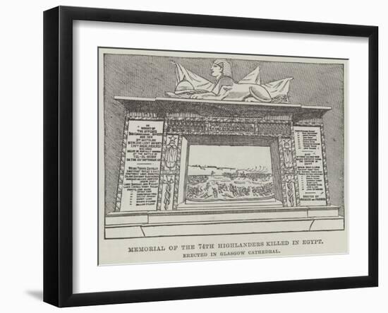 Memorial of the 74th Highlanders Killed in Egypt-null-Framed Giclee Print