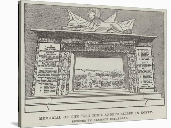 Memorial of the 74th Highlanders Killed in Egypt-null-Stretched Canvas