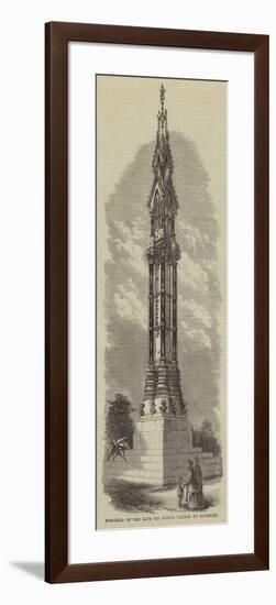 Memorial of the Late Sir Joseph Paxton at Coventry-null-Framed Giclee Print