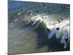 Memorial Paddle Out in Remembrance for Professional Surfer Andy Irons, Huntington Beach, Usa-Micah Wright-Mounted Photographic Print