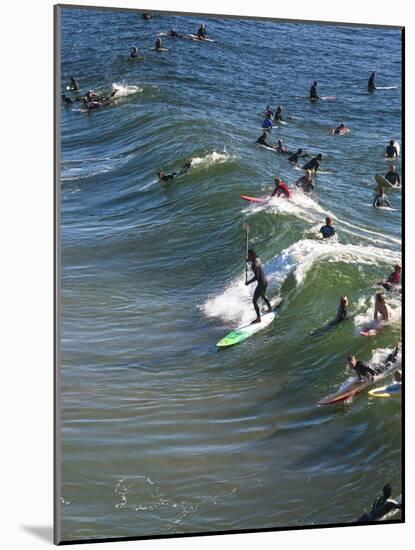 Memorial Paddle Out in Remembrance for Professional Surfer Andy Irons, Huntington Beach, Usa-Micah Wright-Mounted Photographic Print