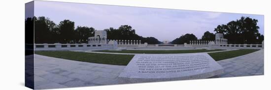 Memorial Plaque at a Monument, National World War Ii Memorial, Washington DC, USA-null-Stretched Canvas