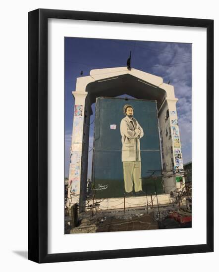 Memorial Plaque of Assassinated Mujahadin Leader Ahmad Shah Massoud-Jane Sweeney-Framed Photographic Print