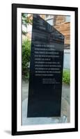 Memorial plaque Tribute to Chinese Pioneers at Chinese American Town, Locke-null-Framed Photographic Print