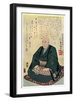 Memorial Portrait of Hiroshige, 1858-Utagawa Kunisada-Framed Giclee Print