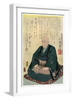 Memorial Portrait of Hiroshige, 1858-Utagawa Kunisada-Framed Giclee Print