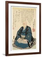 Memorial Portrait of Utagawa Hiroshige, 1858-Utagawa Kunisada-Framed Giclee Print