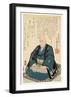 Memorial Portrait of Utagawa Hiroshige, 1858-Utagawa Kunisada-Framed Giclee Print