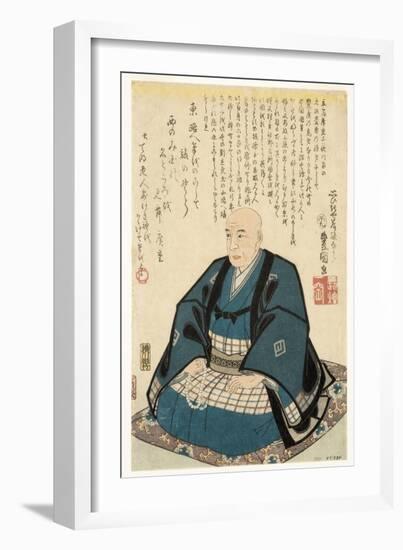 Memorial Portrait of Utagawa Hiroshige, 1858-Utagawa Kunisada-Framed Giclee Print