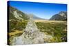 Memorial Pyramid in the Mount Cook National Park, South Island, New Zealand, Pacific-Michael Runkel-Stretched Canvas