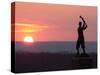 Memorial Statue of a Civil War Soldier on Cemetery Ridge on Gettysburg Battlefield-null-Stretched Canvas