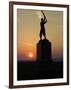 Memorial Statue of a Civil War Soldier on Cemetery Ridge on Gettysburg Battlefield-null-Framed Photographic Print