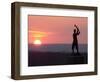 Memorial Statue of a Civil War Soldier on Cemetery Ridge on Gettysburg Battlefield-null-Framed Photographic Print