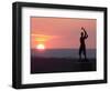 Memorial Statue of a Civil War Soldier on Cemetery Ridge on Gettysburg Battlefield-null-Framed Photographic Print