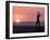 Memorial Statue of a Civil War Soldier on Cemetery Ridge on Gettysburg Battlefield-null-Framed Photographic Print