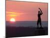 Memorial Statue of a Civil War Soldier on Cemetery Ridge on Gettysburg Battlefield-null-Mounted Photographic Print