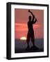 Memorial Statue of a Civil War Soldier on Cemetery Ridge on Gettysburg Battlefield-null-Framed Photographic Print