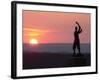 Memorial Statue of a Civil War Soldier on Cemetery Ridge on Gettysburg Battlefield-null-Framed Photographic Print