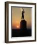 Memorial Statue of a Civil War Soldier on Cemetery Ridge on Gettysburg Battlefield-null-Framed Photographic Print