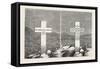 Memorial Stone at the Graves of Lieutenants Melvill and Coghill, the Zulu War, 1879-null-Framed Stretched Canvas