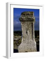 Memorial Stone with Aquarius in Relief, Ancient City of Cannae, Battle of Cannae, Puglia, Italy-null-Framed Giclee Print