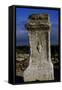 Memorial Stone with Aquarius in Relief, Ancient City of Cannae, Battle of Cannae, Puglia, Italy-null-Framed Stretched Canvas