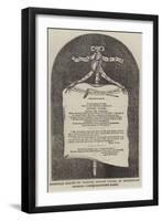 Memorial Tablet to Captain Hedley Vicars, in Beckenham Church-null-Framed Giclee Print