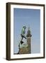 Memorial to a Soldier and Wellingtons Column or Waterloo Memorial Liverpool Uk-Paul McMullin-Framed Photo