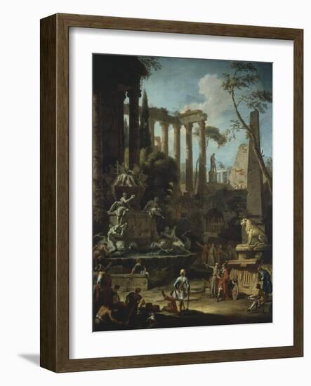 Memorial to Admiral Sir Clowdisley Shovel-Marco Ricci-Framed Giclee Print