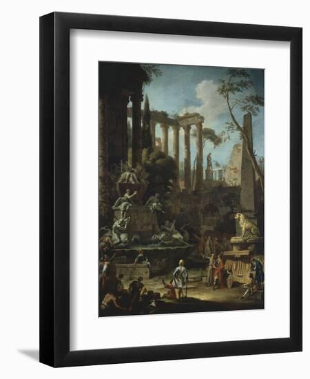 Memorial to Admiral Sir Clowdisley Shovel-Marco Ricci-Framed Giclee Print