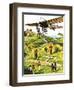 Memorial to Louis Bleriot's Flight across the Channel in 1909-Green-Framed Giclee Print