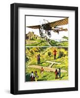 Memorial to Louis Bleriot's Flight across the Channel in 1909-Green-Framed Giclee Print