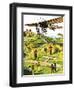 Memorial to Louis Bleriot's Flight across the Channel in 1909-Green-Framed Giclee Print