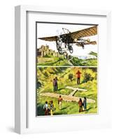 Memorial to Louis Bleriot's Flight across the Channel in 1909-Green-Framed Giclee Print