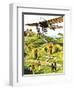 Memorial to Louis Bleriot's Flight across the Channel in 1909-Green-Framed Giclee Print