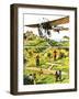 Memorial to Louis Bleriot's Flight across the Channel in 1909-Green-Framed Giclee Print