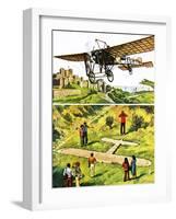 Memorial to Louis Bleriot's Flight across the Channel in 1909-Green-Framed Giclee Print