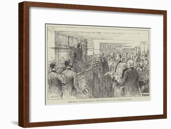 Memorial to Richardson, the Novelist, in St Bride's Church-null-Framed Giclee Print