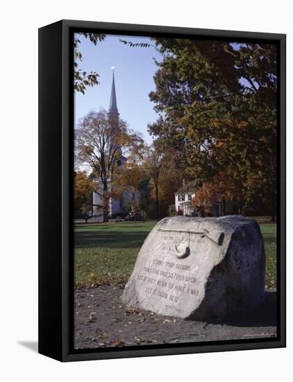 Memorial to the First Confrontation Between Minutemen and British on 19 April 1775-Christopher Rennie-Framed Stretched Canvas