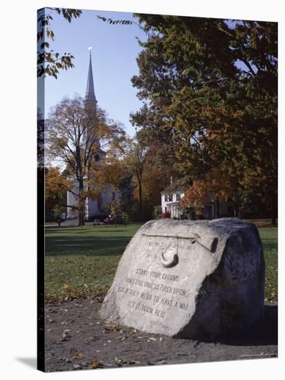 Memorial to the First Confrontation Between Minutemen and British on 19 April 1775-Christopher Rennie-Stretched Canvas