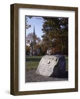 Memorial to the First Confrontation Between Minutemen and British on 19 April 1775-Christopher Rennie-Framed Photographic Print