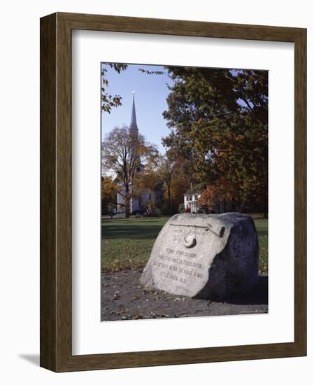 Memorial to the First Confrontation Between Minutemen and British on 19 April 1775-Christopher Rennie-Framed Photographic Print