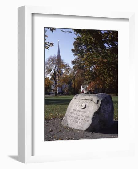 Memorial to the First Confrontation Between Minutemen and British on 19 April 1775-Christopher Rennie-Framed Photographic Print