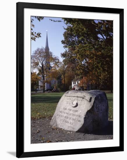 Memorial to the First Confrontation Between Minutemen and British on 19 April 1775-Christopher Rennie-Framed Photographic Print